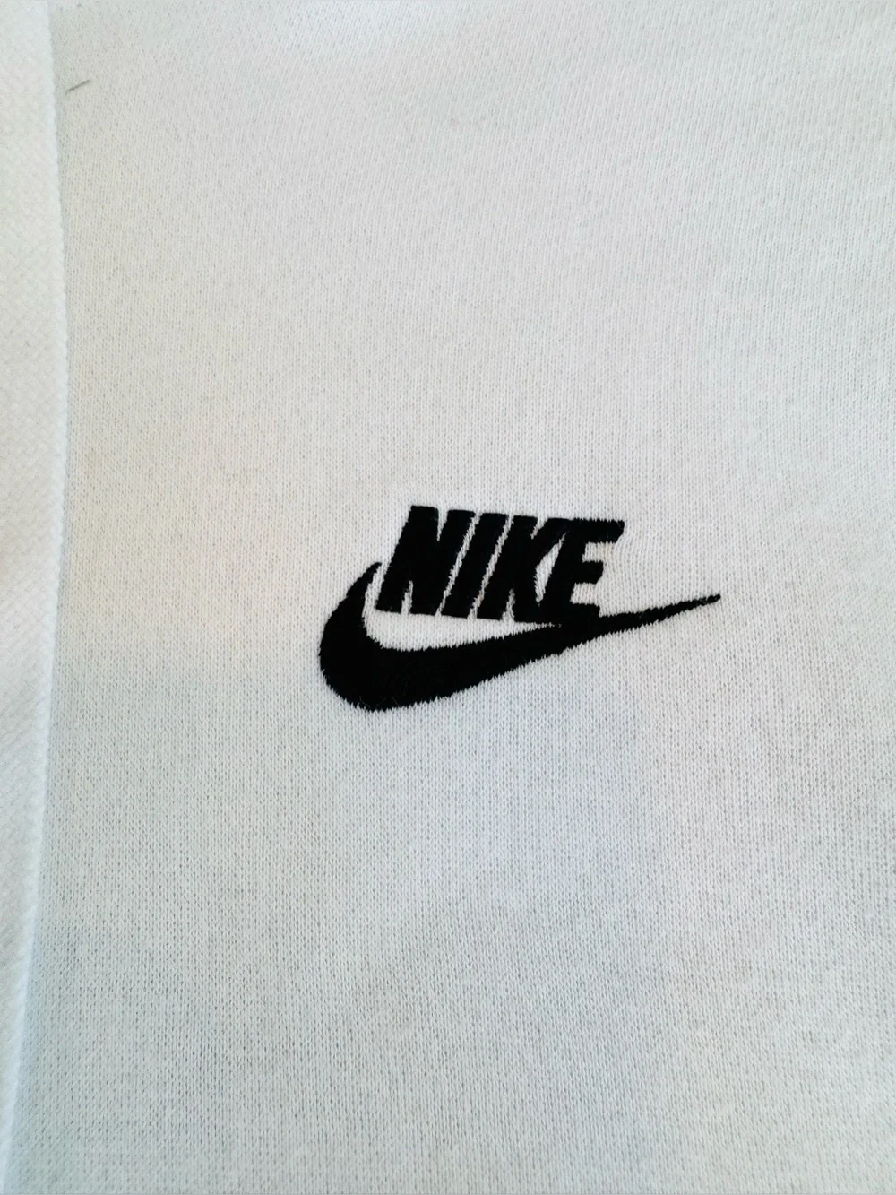 Nike Sportswear Club Fleece Hoodie White w Black Logo -  Men’s - Size Medium